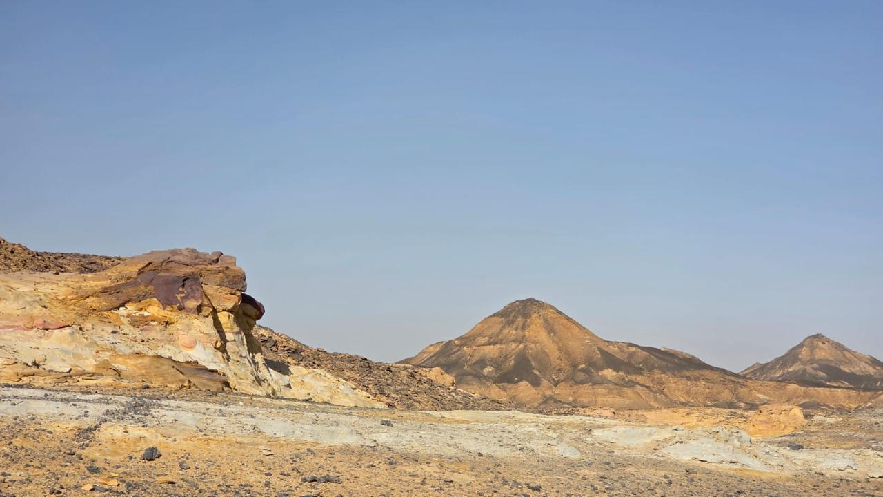Black Desert rocky formations in Egypt